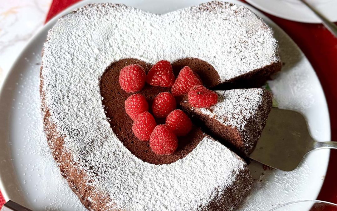 Gâteau facile au chocolat et aux framboises