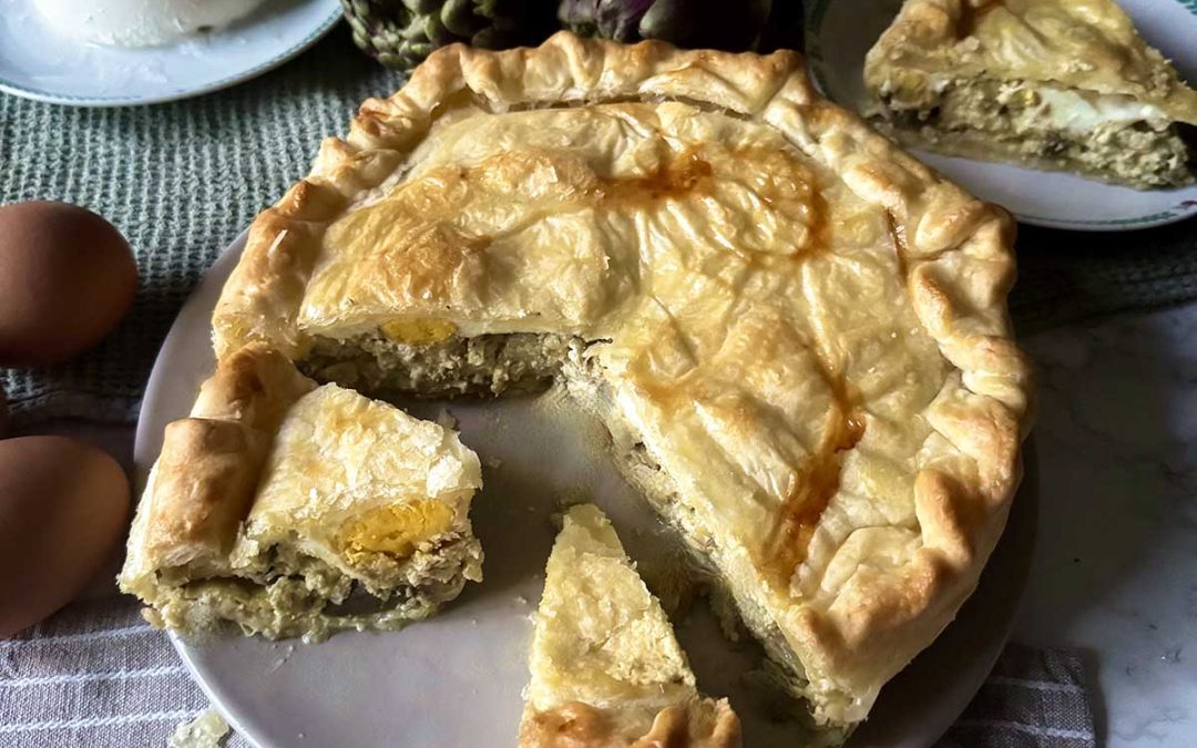Torta Pasqualina ai Carciofi (tarte de Pâques italienne aux artichauts)