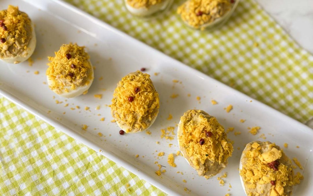 Uova Mimosa (œufs à la diable italiens pour les fêtes de printemps)