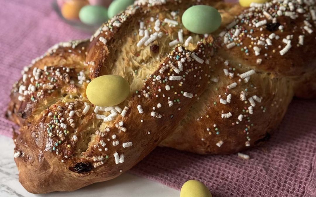 Treccia di Pasqua (Pain de Pâques italien sucré)