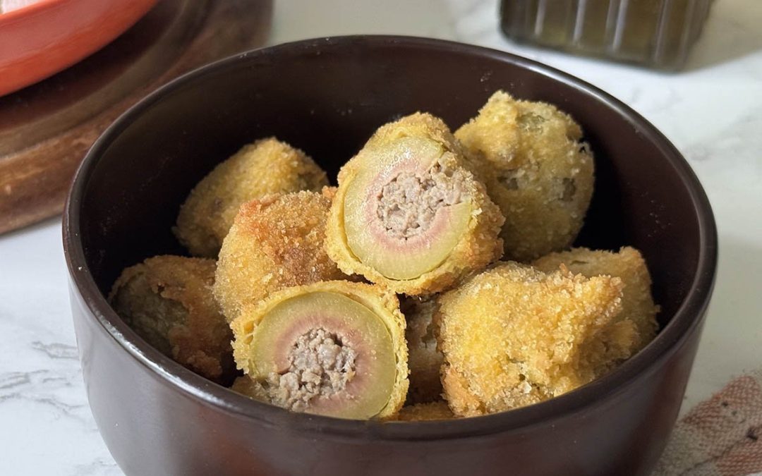 Olive all’Ascolana (olives italiennes farcies et frites)