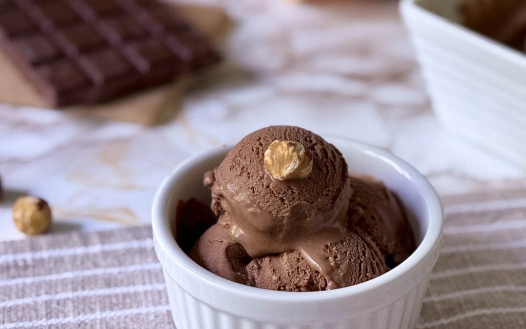 Gianduia Gelato (glace italienne au chocolat et aux noisettes)