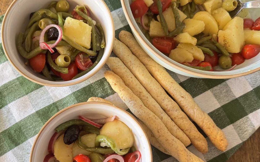 Insalata Vastasa (salade sicilienne avec pommes de terre et haricots verts)