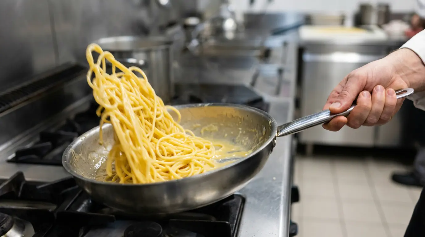 Technique émulsion carbonara eau de cuisson