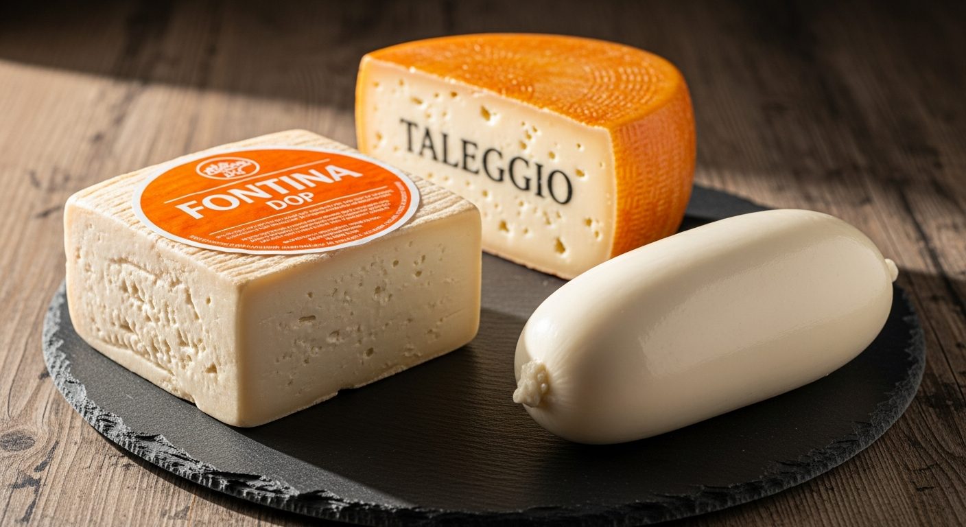 Fontina DOP Taleggio et Scamorza fromages à raclette italienne