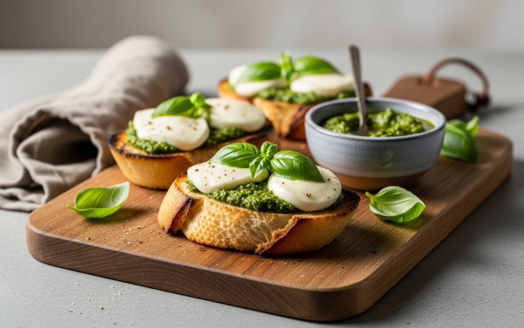 Bruschetta mozzarella pesto : pourquoi le pain devient toujours mou ?