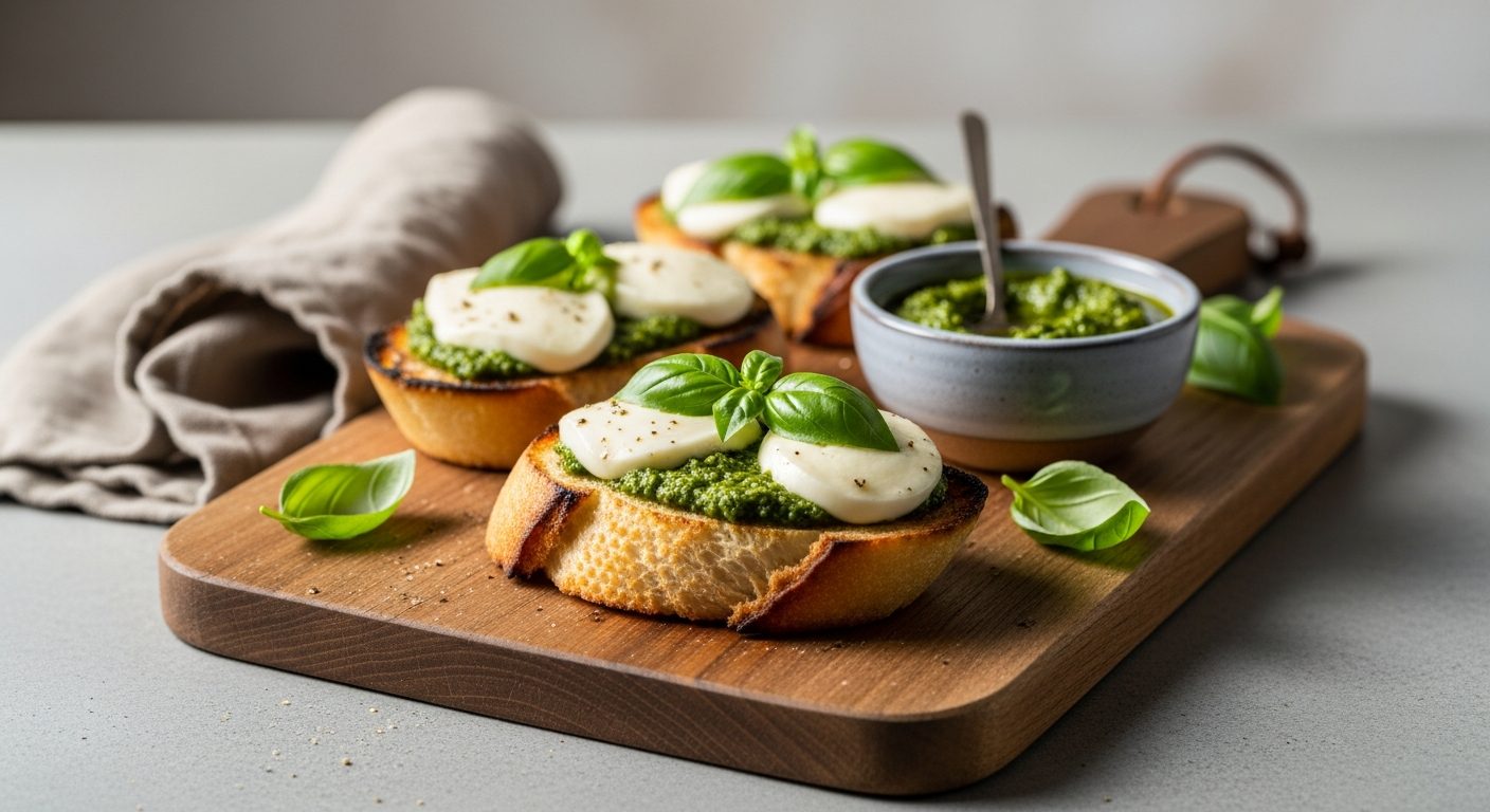 Bruschetta mozzarella pesto : pourquoi le pain devient toujours mou ?