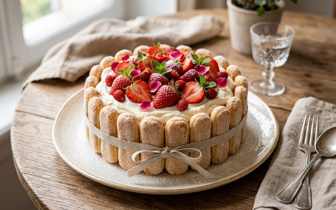 Charlotte aux fraises mascarpone : la recette inratable sans cuisson