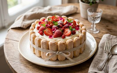 Charlotte aux fraises mascarpone : la recette inratable sans cuisson