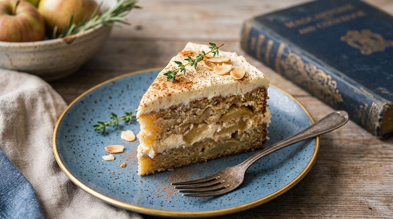 Comparatif visuel entre gâteau moelleux et fondant aux pommes mascarpone