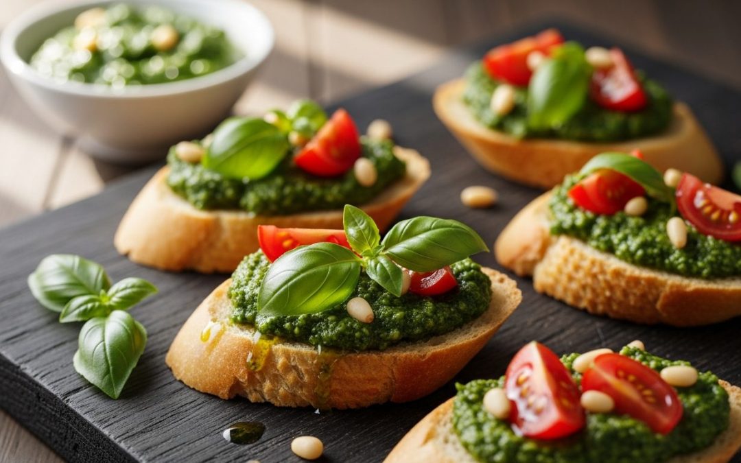Recettes bruschetta pesto : la recette traditionnelle italienne