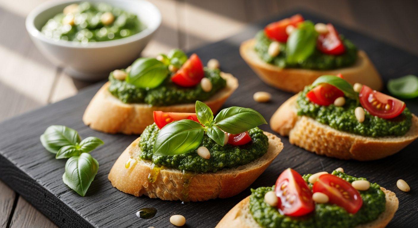 Recettes bruschetta pesto : la recette traditionnelle italienne
