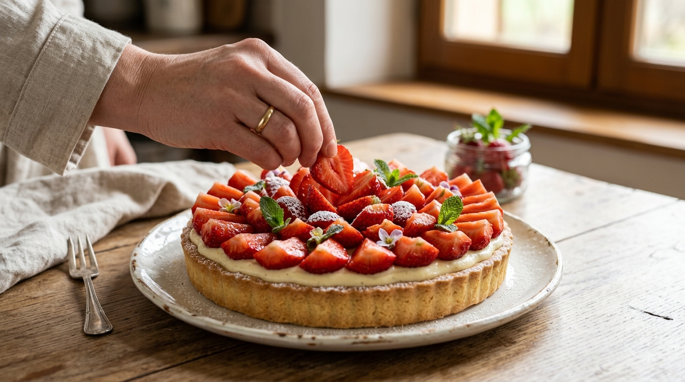 Comparaison tarte fraise mascarpone Cyril Lignac et version sans cuisson