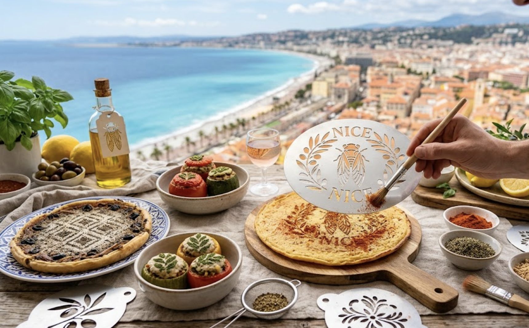 pochoir alimentaire niçois pochoir alimentaire niçois