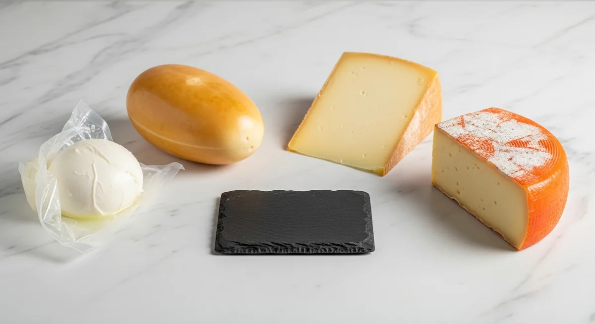 Quatre substituts de la scamorza : mozzarella, provola, raclette et reblochon