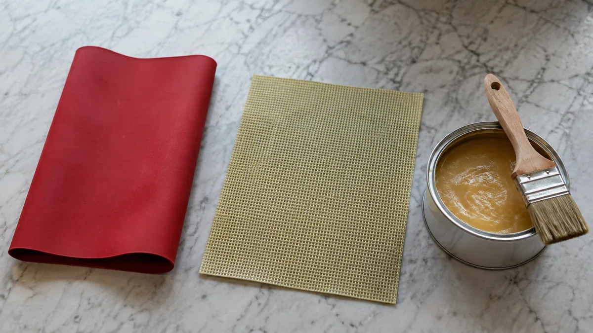 comparaison tapis silicone rouge fibre verre beige cire abeille