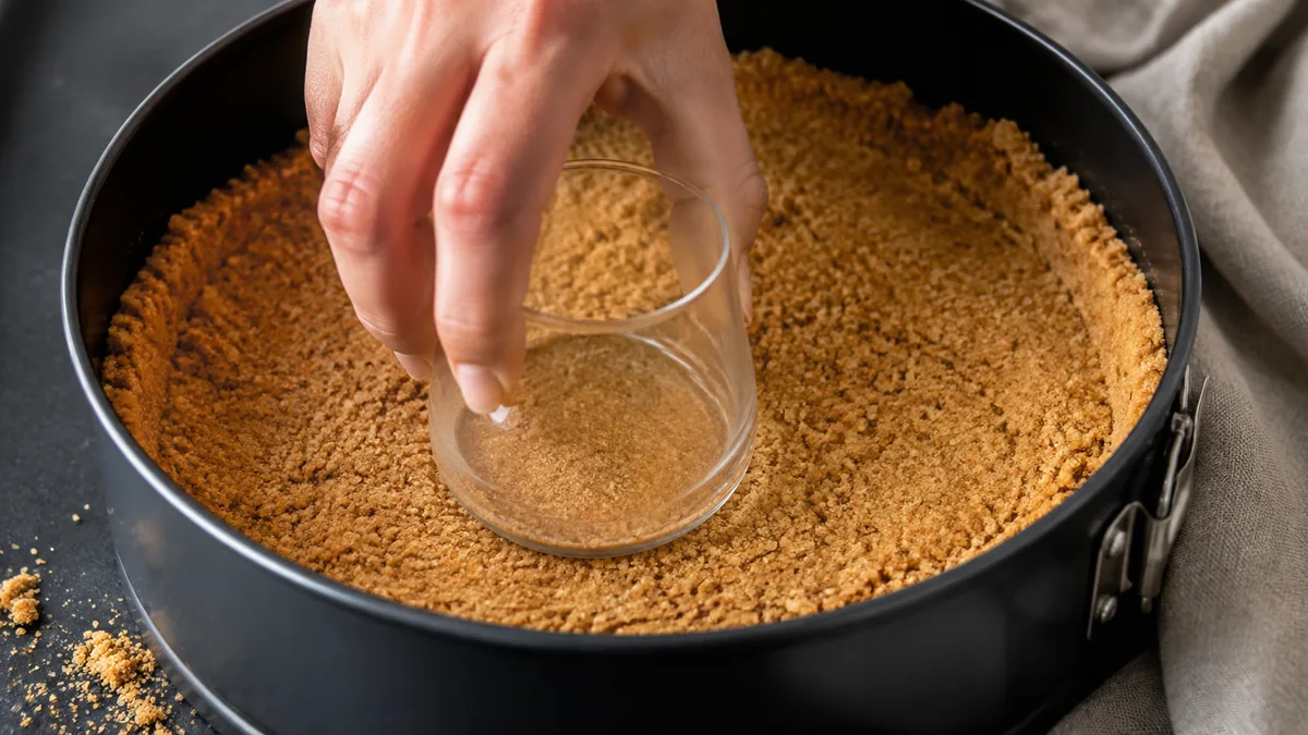Étapes pour préparer une base de biscuits Graham