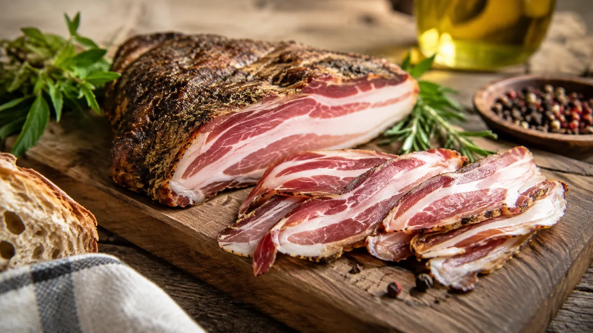 Comparatif entre panzetta corse pancetta italienne coppa et lonzu